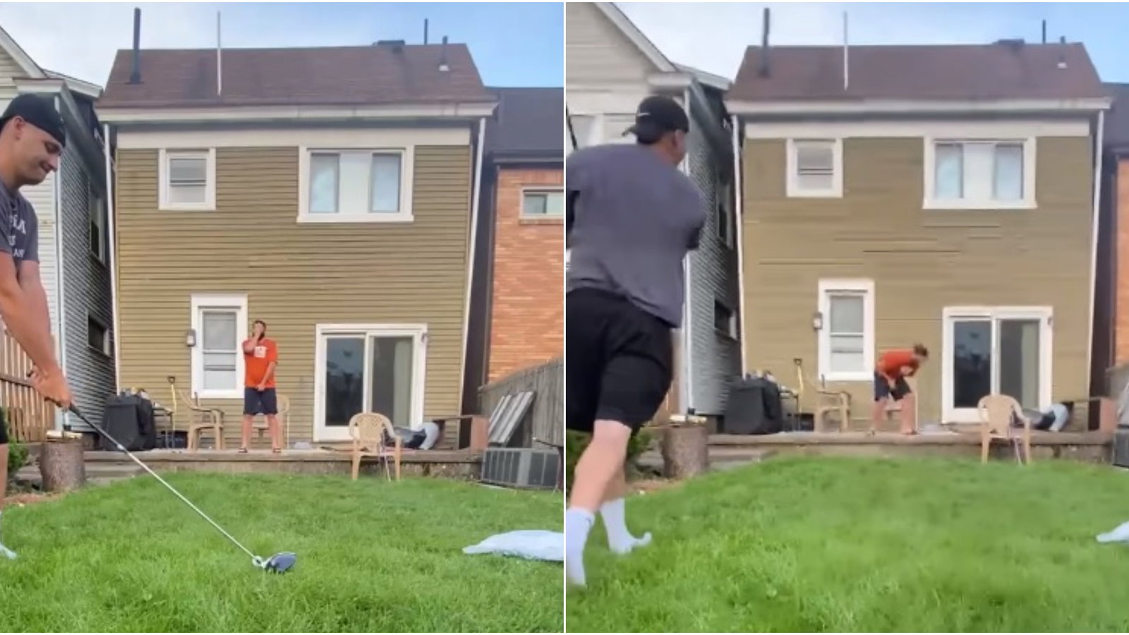 WATCH: Man takes a full-blooded driver squarely in his private parts